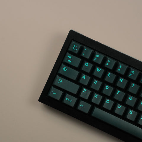 Aifei Semi-Translucent Cyan ABS Double-Shot Keycaps