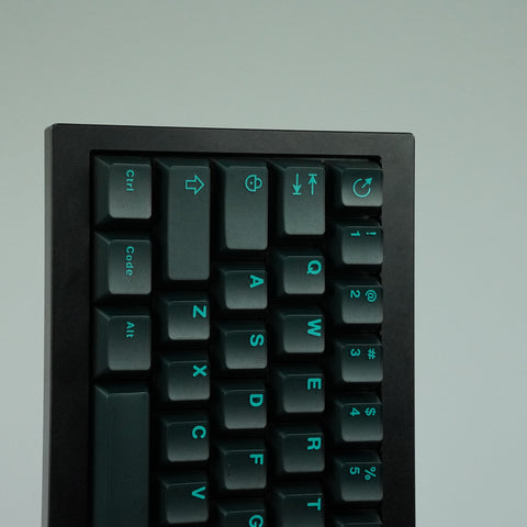 Aifei Semi-Translucent Cyan ABS Double-Shot Keycaps