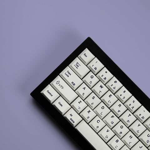 Minimalist White-on-Black Dye-Sub PBT Keycaps