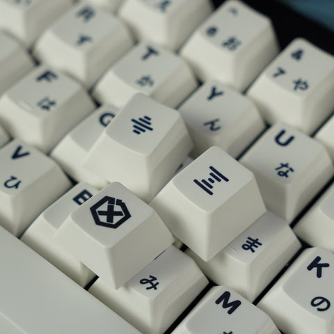 Minimalist White-on-Black Dye-Sub PBT Keycaps