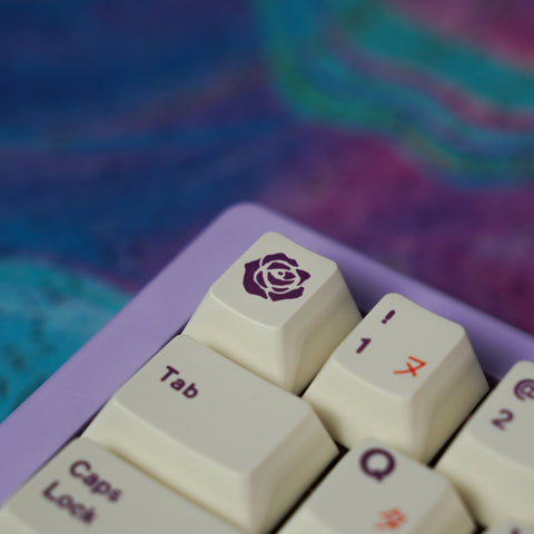 Purple Rose Dye-Sub PBT Keycaps