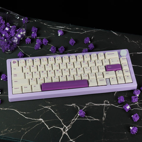 Purple Rose Dye-Sub PBT Keycaps