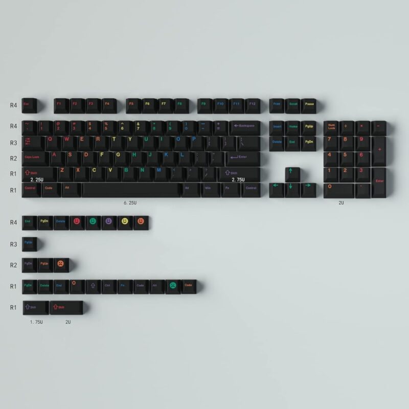 KEYCAPS — PBT - GMK Cherry - Midnight Rainbow